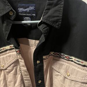 Wrangler Black and Tan Western Shirt